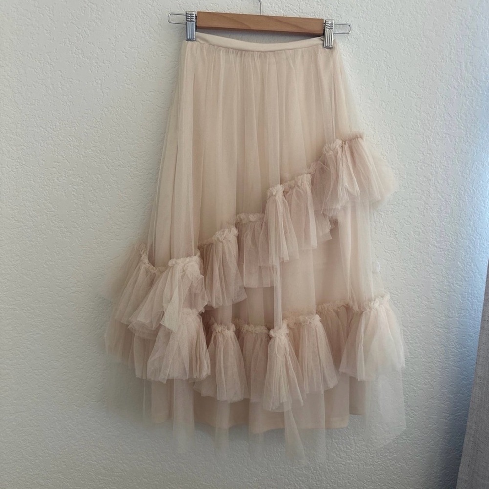 Joyfolie Cream Havana Tulle Skirt